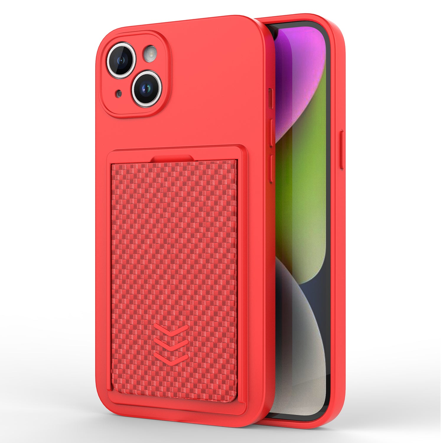For iPhone 14 TPU Phone Case with PC Slide Card Holder Anti-drop Phone Cover For iPhone 14 TPU Phone Case with PC Slide Card Holder Anti-drop Phone Cover